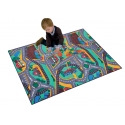 Paradiso Toys Street carpet, 52.4" x 37.4", with Education Road and City with buildings PT02911