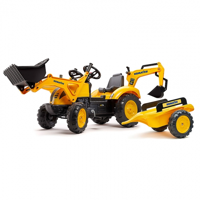 Komatsu Ride-on Pedal Backhoe with Front Loader by Falk - +3 years