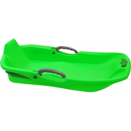 Green Snow Sled 1 seat with Brake and Handle