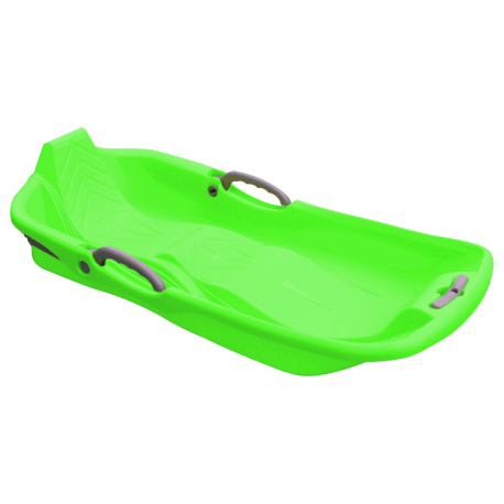 Green Snow Sled 2 Seats with Brake and Handle