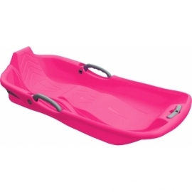 Pink Snow Sled 2 seats with Brake and Handle