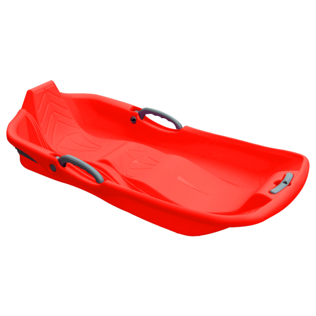 Red Snow Sled 2 Seats with Brake and Handle