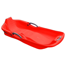Red Snow Sled 2 Seats with Brake and Handle