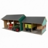 Wooden 1:16 Scale farm shed toy for 2 tractors