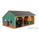 Kids Globe 1:16 scale Wooden Farm shed Toy For 3 Tractors With Hayloft KG610340