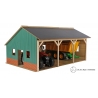 Wood Farm shed toy for 3 tractors