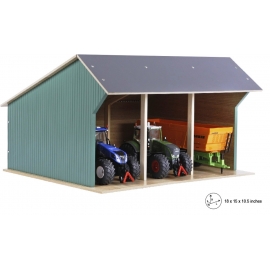 Wooden Farm shed toy for 3 tractors big