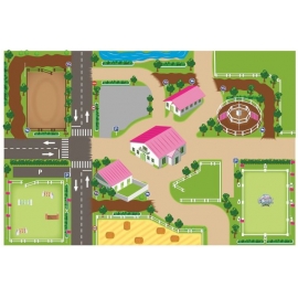 Kids Globe Horse riding School Playmat 59"L x 39"W KG570348 