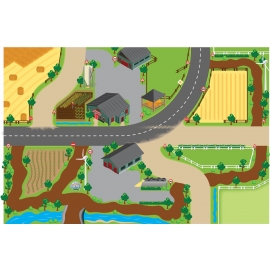 Kids Globe Farm Playmat 59"L x 39"W KG570347