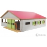 Wooden Horse stable Toy with 3 boxes and 1 indoor arena, Pink/White/ Light Green KG610271