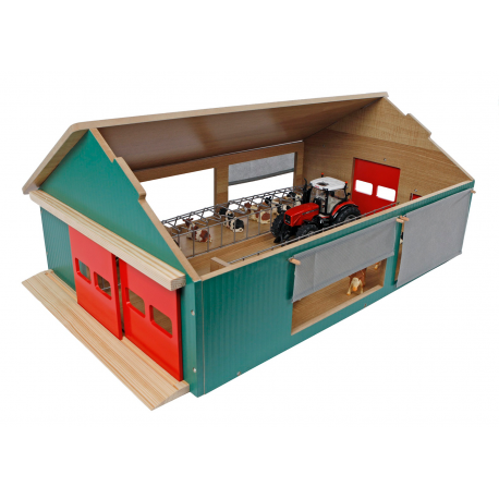 Wooden Toy Cow stable with windbreak screen KG610250