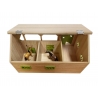 Wooden play Horse stable 2 boxes & equipment - Green - NEW