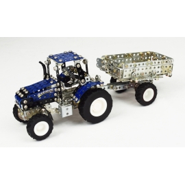 Tronico Micro Series - New Holland T5.115 with Trailer - 581 Parts - DIY Metal Kit T9560