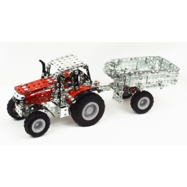 Tronico Micro Series - Massey Ferguson 7600 with Trailer - 554 Parts - DIY Metal Kit T9540