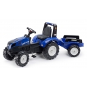 Falk New Holland T8 Pedal Tractor with Trailer, Ride-on +3 years FA3090B