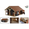 Wooden Horse stable with 2 boxes and workshop