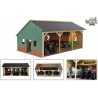 Wood Farm shed toy for 3 tractors