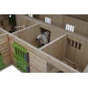 Wood Horse stable with 4 boxes storage and wash box