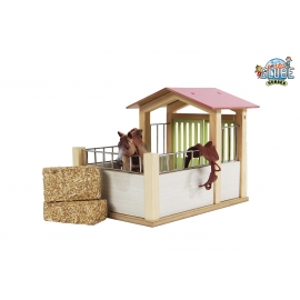 Kids Globe Horses 1:24 Scale Wooden Horse Stall Toy KG610206