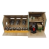 Wooden Toy Cow stable with farmer shed