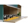 Wooden Toy Cow stable with farmer shed