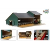 Wooden Toy Cow stable with farmer shed