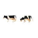 Kids Globe 1:32 Scale 2 Piece Standing Black and White Cow Set KG571873