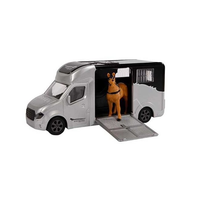 Anemone horse truck with one horse die cast pull back with light & sound