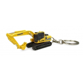 Universal Hobbies Komatsu HB205LC Hybrid Excavator Metal Keychain UH5853