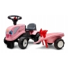 Baby Girly New Holland ride-on tractor with trailer, rake & shovel