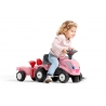 Baby Girly New Holland ride-on tractor with trailer, rake & shovel