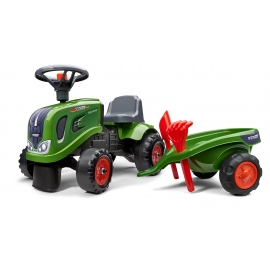 Falk Fendt Tractor with Trailer, Rake and Shovel, 2 sets of stickers, Ride-on and Push-along +1.5 years FA242C