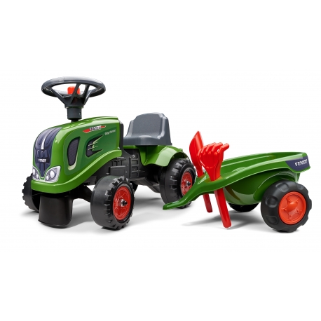 Baby Fendt ride-on tractor with trailer, rake & shovel