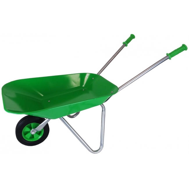 Metal Wheelbarrow with Rubber wheel - Green