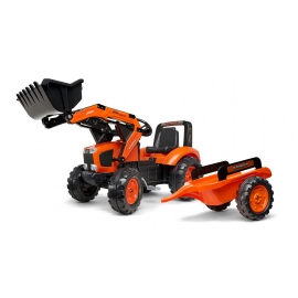 Falk Kubota M135GX Pedal Tractor with Front Loader and Trailer, Ride-on +3 years FA2060AM