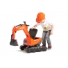 Kubota KX080-4 with opening seat and helmet