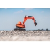 Kubota KX080-4 with opening seat and helmet