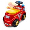 Fireman ride-on with opening seat and steering wheel with horn