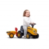 Baby JCB ride-on tractor with trailer, rake & shovel