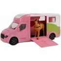 Kids Globe 1:32 Scale Pink Diecast Anemone Horse Truck Toy With One Horse And Horse Sound KG510212