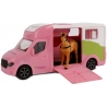 Anemone horse truck with one horse die cast pull back with light & sound - PINK