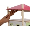 Hay Barn with Loft and Heigh adjustable roof - Pink -